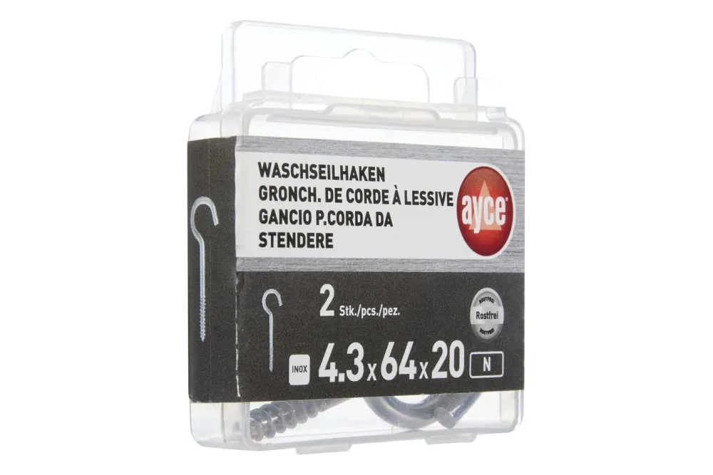 Waschseilhaken Inox | 6.4 cm
