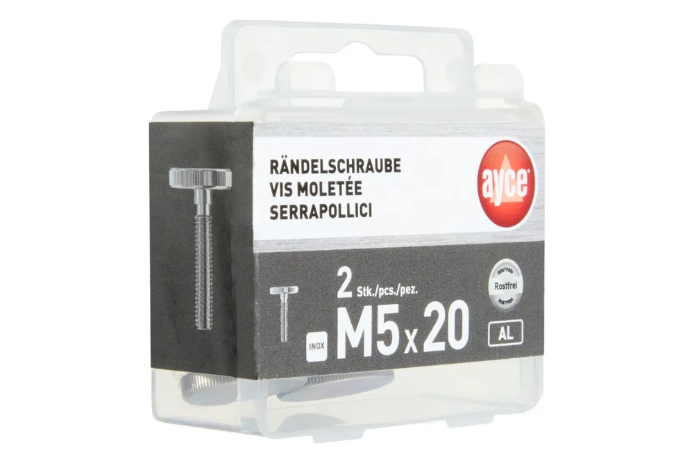 Rändelschraube Inox | M5 | 20 mm
