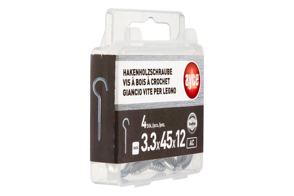 Inox-Hakenholzschraube | 4.5 × 0.3 cm