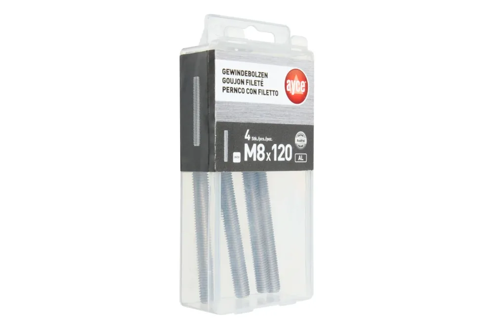 Inox-Gewindebolzen | 12 cm | 4 Stück