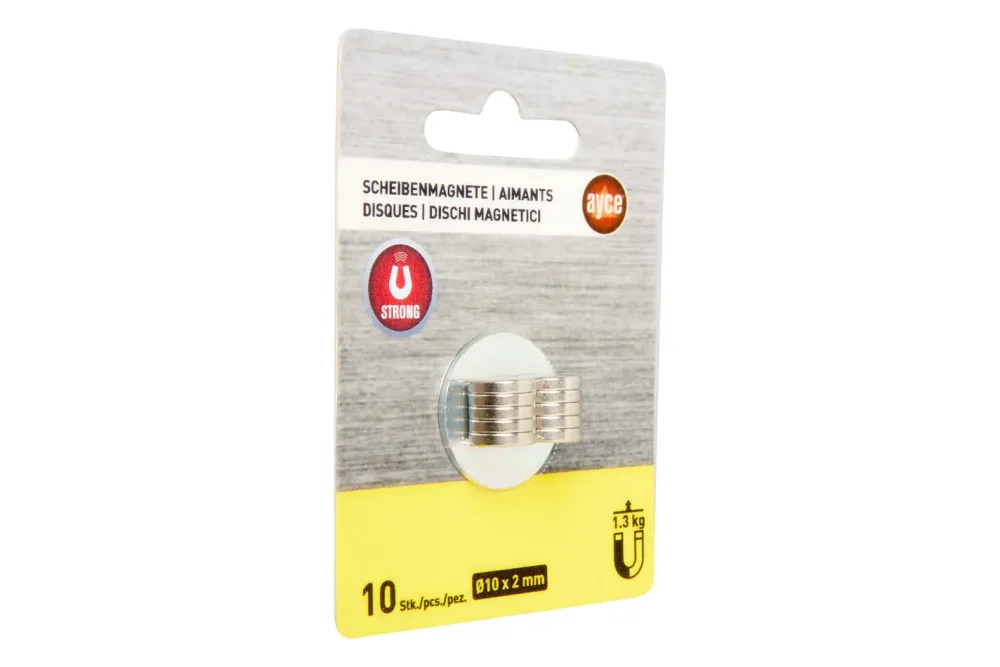 Ayce Scheibenmagnete Stark | ⌀ 10 mm | 10 Stück