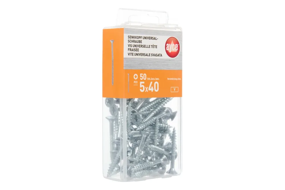 Ayce Senkkopf Universalholzschraube | PZ2 × 40 mm | 5 mm