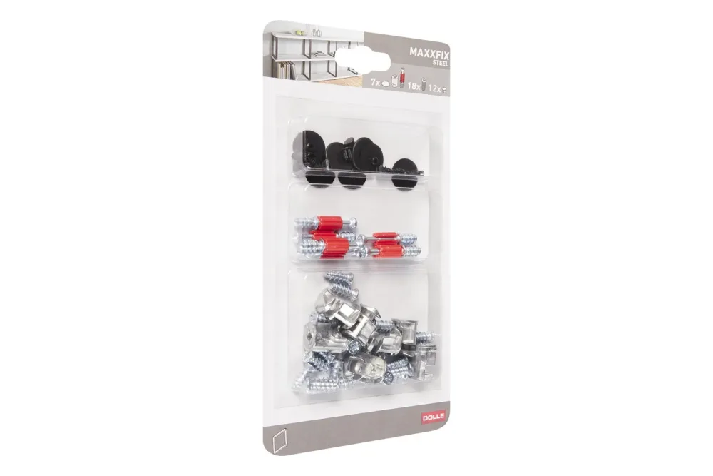 Maxx Steel Befestigungs-Set | 22 × 11.4 cm | max. 2 Böden