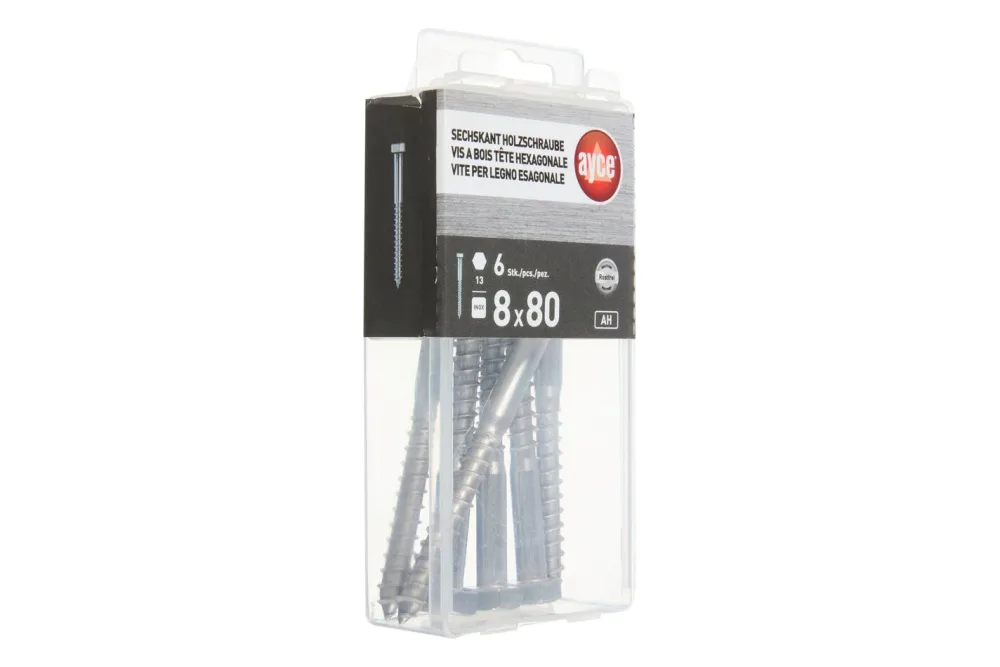 Sechskant-Holzschraube Inox | 8 × 80 mm