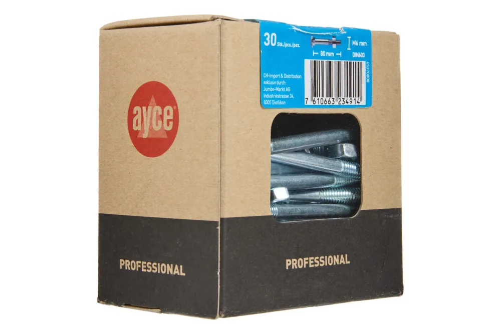 Ayce Flachrund-Schraube | M6 × 80 mm