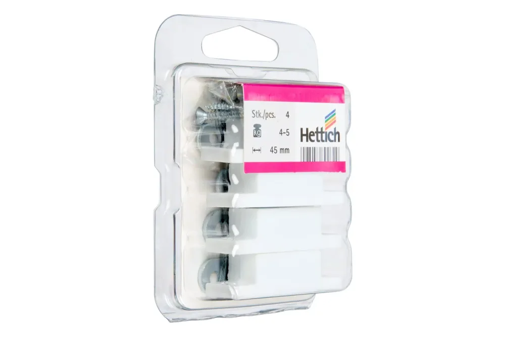 Hettich Magnetschnäpper Platte Weiss | 15 × 14 mm | 4 Stück