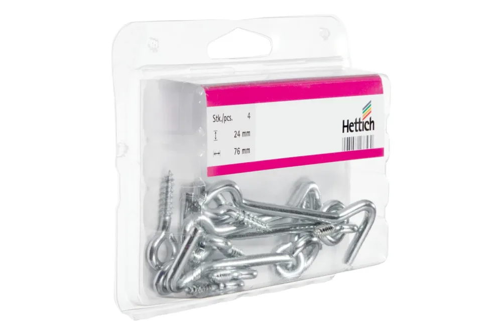 Hettich Sturmhaken mit Öse | 2.3 cm | 4 Stück