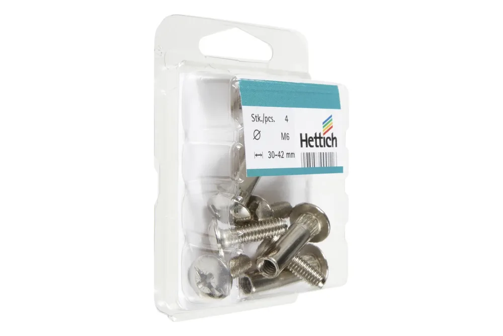 Hettich Verbindungsschraube | M6 | 4 Stück