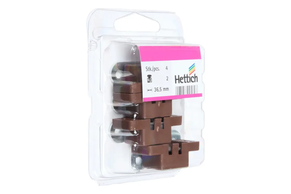 Hettich Magnetschnäpper Gegenplatte Braun | 15 × 13 mm