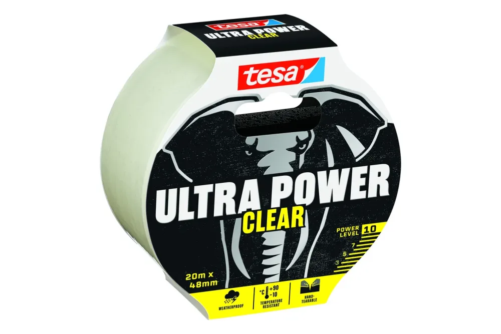 tesa Klebeband Ultra Power Clear Transparent 48 mm (B) x 20 m (L)