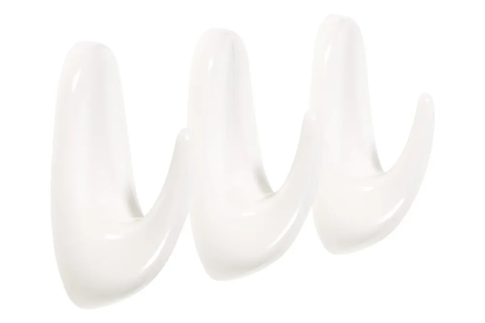 Liliput Klebehaken Oval | 2.5 × 4 cm | 3 Stück