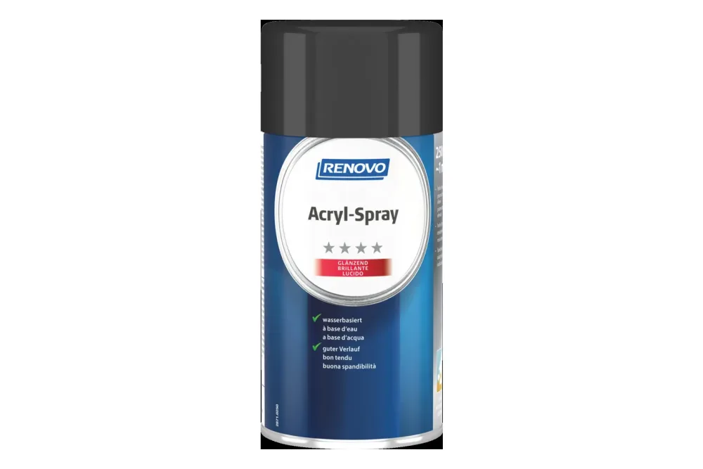 Renovo Acryl-Spray RA l 9005 Schwarz Glänzend | 250 ml