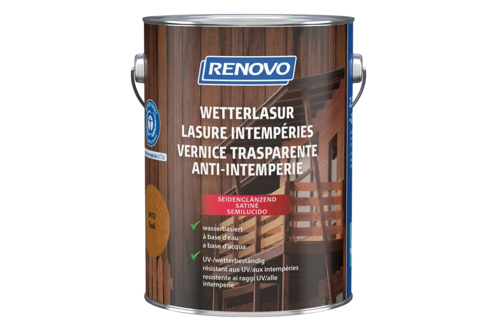 Renovo Wetterlasur | Teak | 2.5 l | Seidenglanz