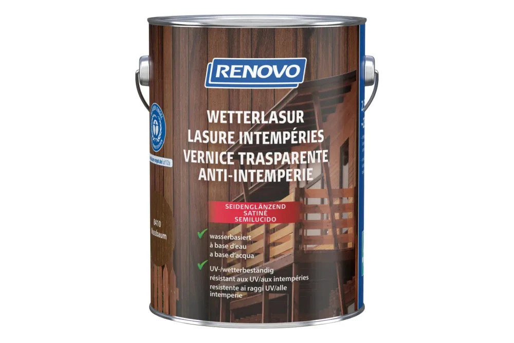 Renovo Wetterlasur | Nussbaum | 2.5 l | Seidenglanz