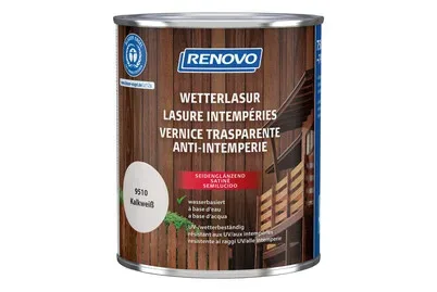 Renovo Wetterlasur | Kalkweiss | 0.75 l | Seidenglanz