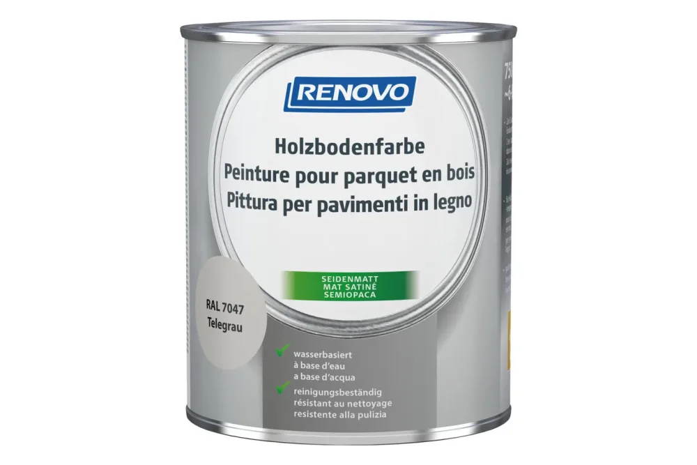 Renovo Holzbodenfarbe Grau | 1 l | 7 m²