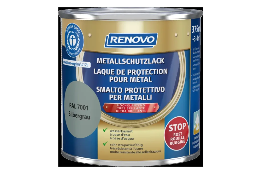 Renovo Metallschutzlack Grau | 375 ml