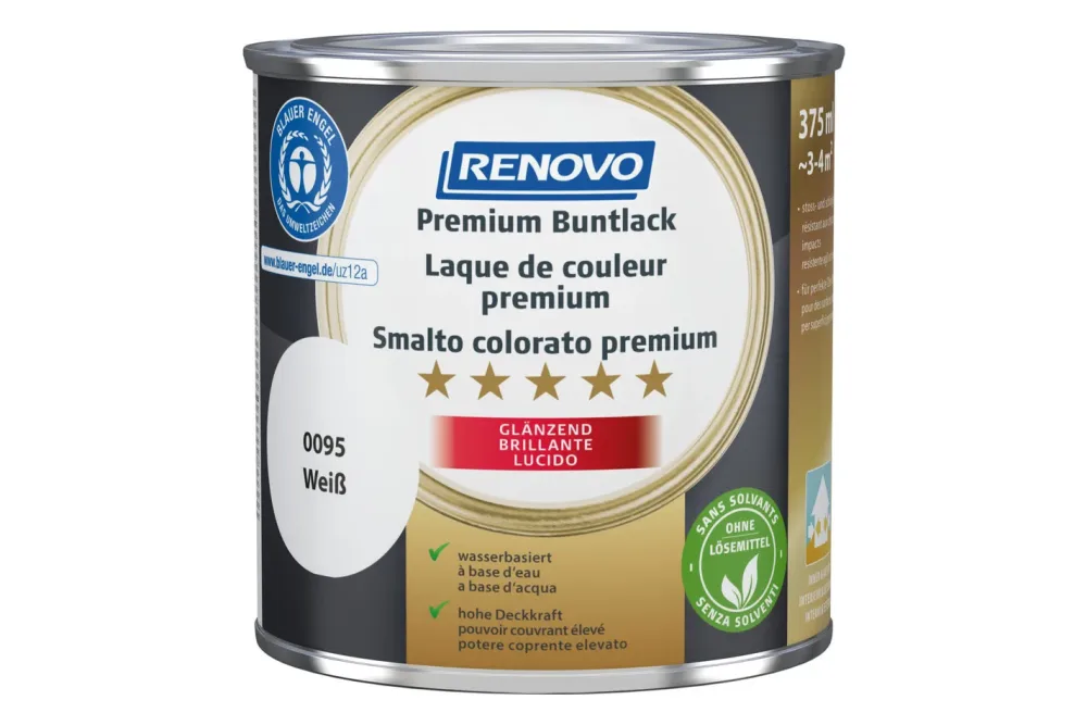 Renovo Premium Buntlack Weiss Glänzend | 375 ml
