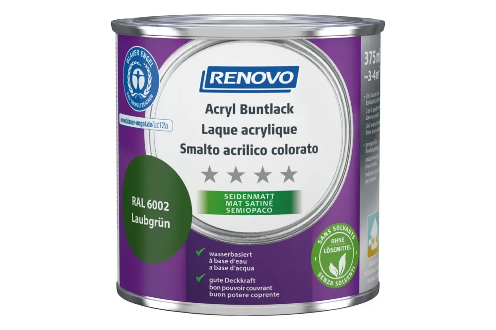 Renovo Acryl Buntlack RA l 6002 laubgrün | 375 ml