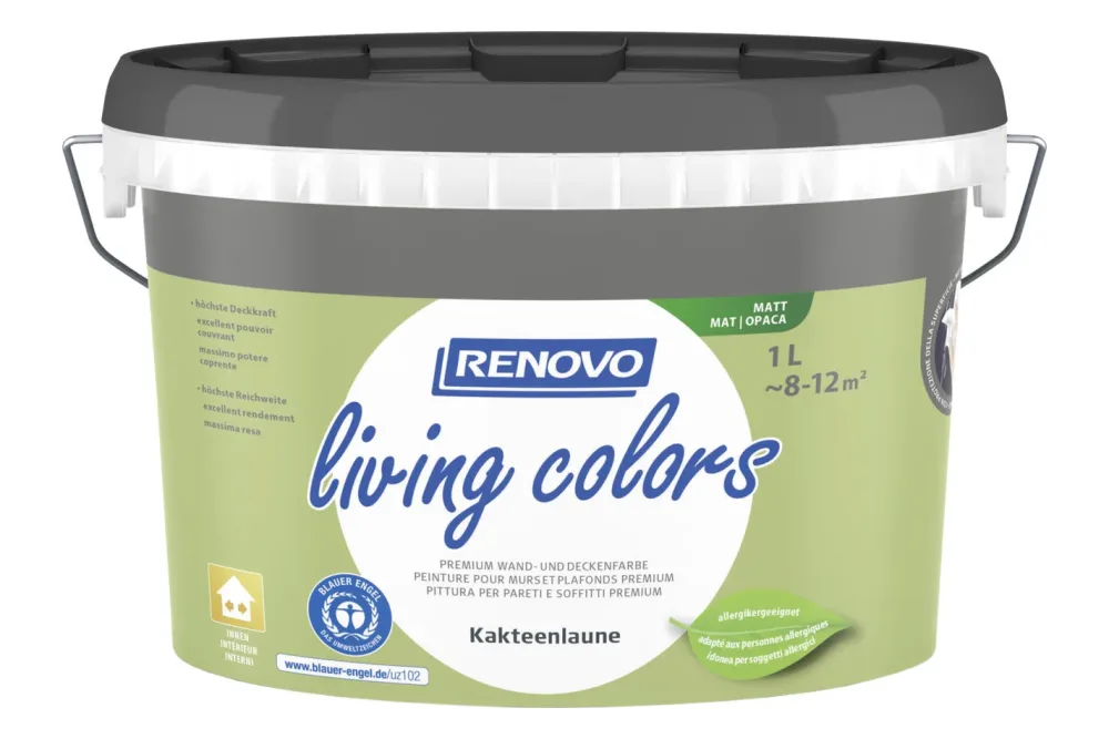 Renovo Living Colors Wand- und Deckenfarbe Kakteenlaune | 1 l
