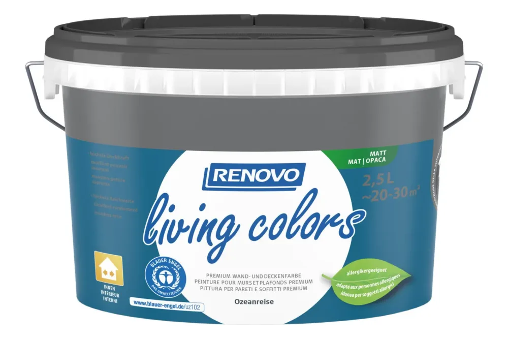 Renovo Living Colors Wand- und Deckenfarbe Ozeanreise | 2.5 l