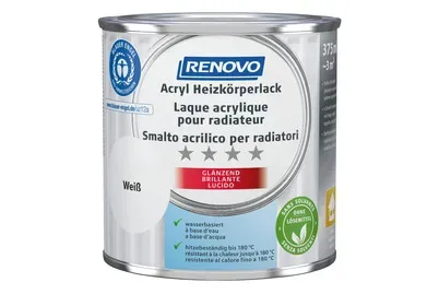 Renovo Acryl-Heizkörperlack Weiss Glänzend | 0.4 l