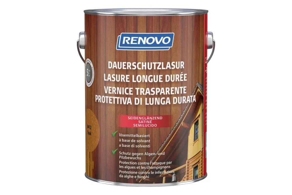 Renovo Dauerschutzlasur | Teak | 2.5 l | Seidengl