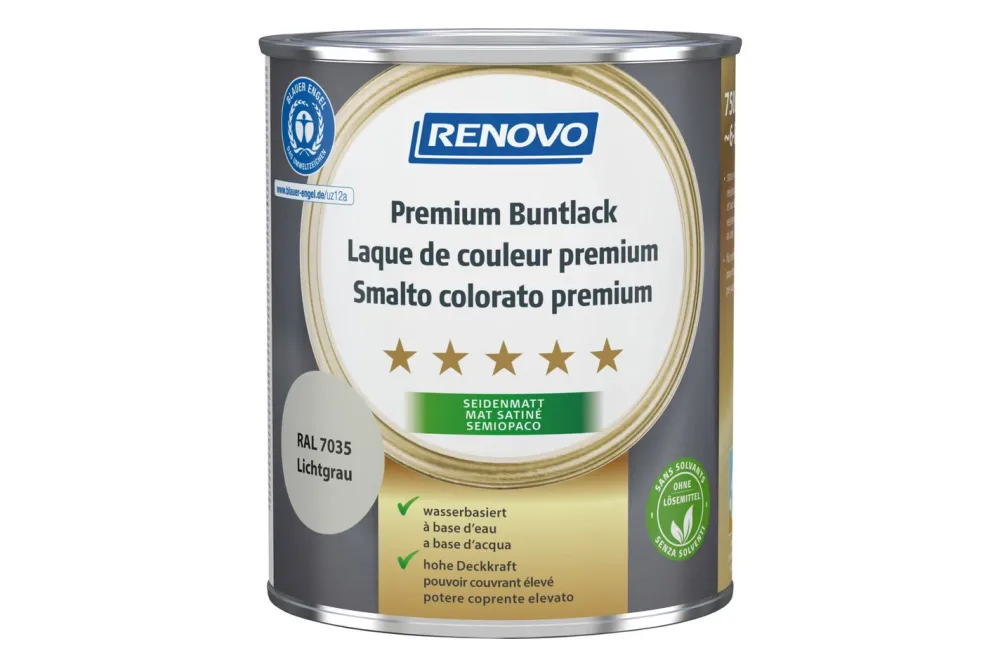Renovo Premium Buntlack RA l 7035 Seidenmatt | 750 ml