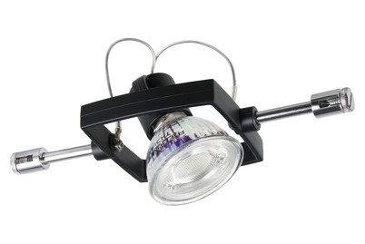 Paulmann Niedervolt-Seilsystem-Leuchte GU5.3 Schwarz (matt), Chrom