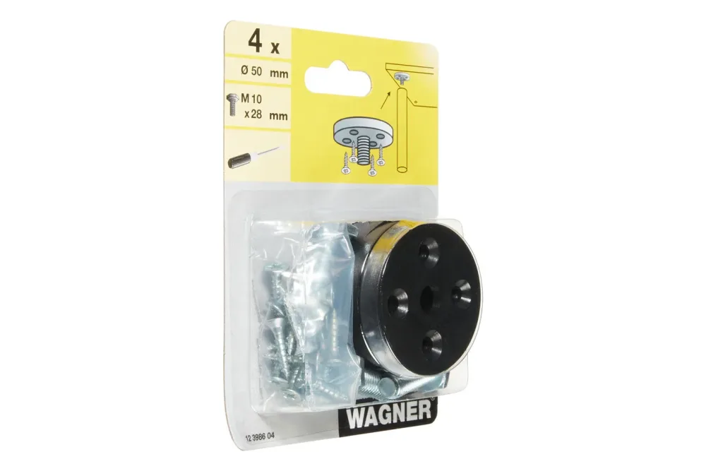 Wagner Anschraubplatte Rund | ⌀ 5 cm | 4 Stück