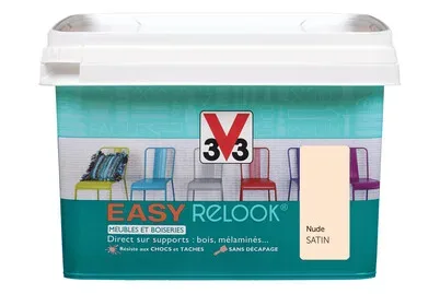 V33 Holzrasur lack Easy Relook Braun-Gelb | 500 ml
