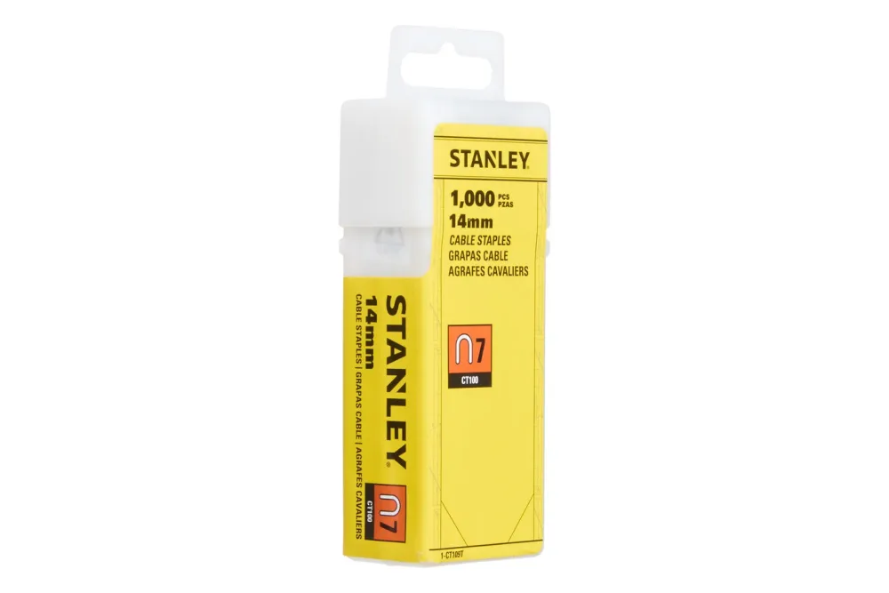 Stanley Kabelklammern | 14 mm | 1000 Stück