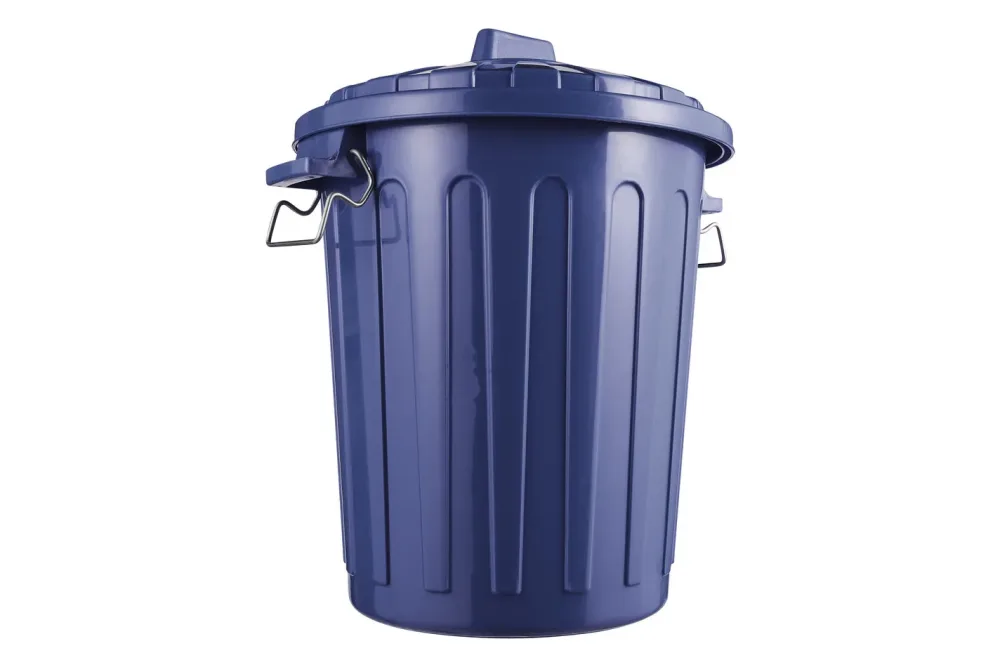Curver Abfalltonne mit Deckel Blau | 50 × 57 × 66 cm | 70 l