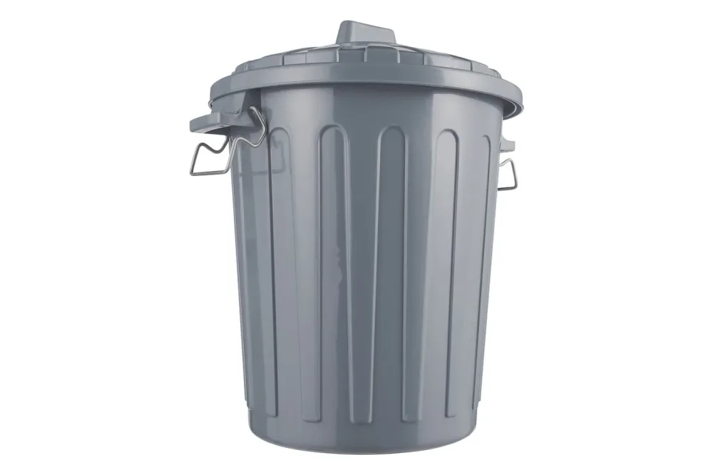 Curver Abfalltonne mit Deckel Grau | 56.5 × 65.5 cm | 70 l