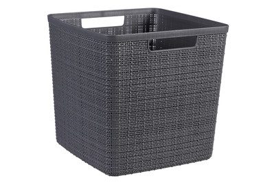 Curver Aufbewahrungsbox Jute Cube | 27 × 28 × 28 cm | 17 l
