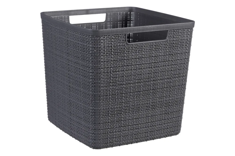 Curver Aufbewahrungsbox Jute Cube | 27 × 28 × 28 cm | 17 l