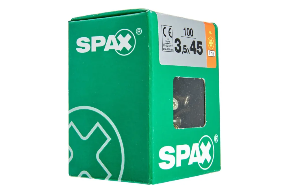 Spax Torx Senkkopf-Holzschraube | 3.5 × 45 mm | T15 | 20 Stück