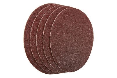 Wolfcraft 2241100 Schleifpapier für Schleifteller mit Klett, ungelocht Körnung 40 (Ø) 125 mm 5 St.