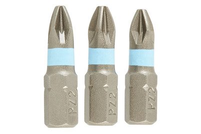 Wolfcraft Kreuzschlitz-Bit PZ 2 S2-Stahl gestrahlt, zähhart C 6.3 3 St.