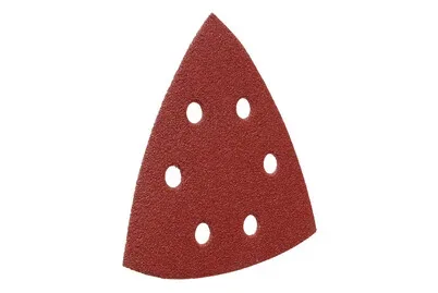 Wolfcraft 1782000 Deltaschleifpapier mit Klett, gelocht Körnung (num) 80 Eckmaß 105 mm 5 St.