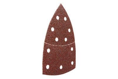 Wolfcraft 1811000 Multischleifpapier mit Klett, gelocht Körnung 40 Eckmaß 95 mm 10 St.