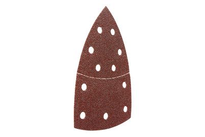 Wolfcraft 1812000 Multischleifpapier mit Klett, gelocht Körnung 60 Eckmaß 95 mm 10 St.