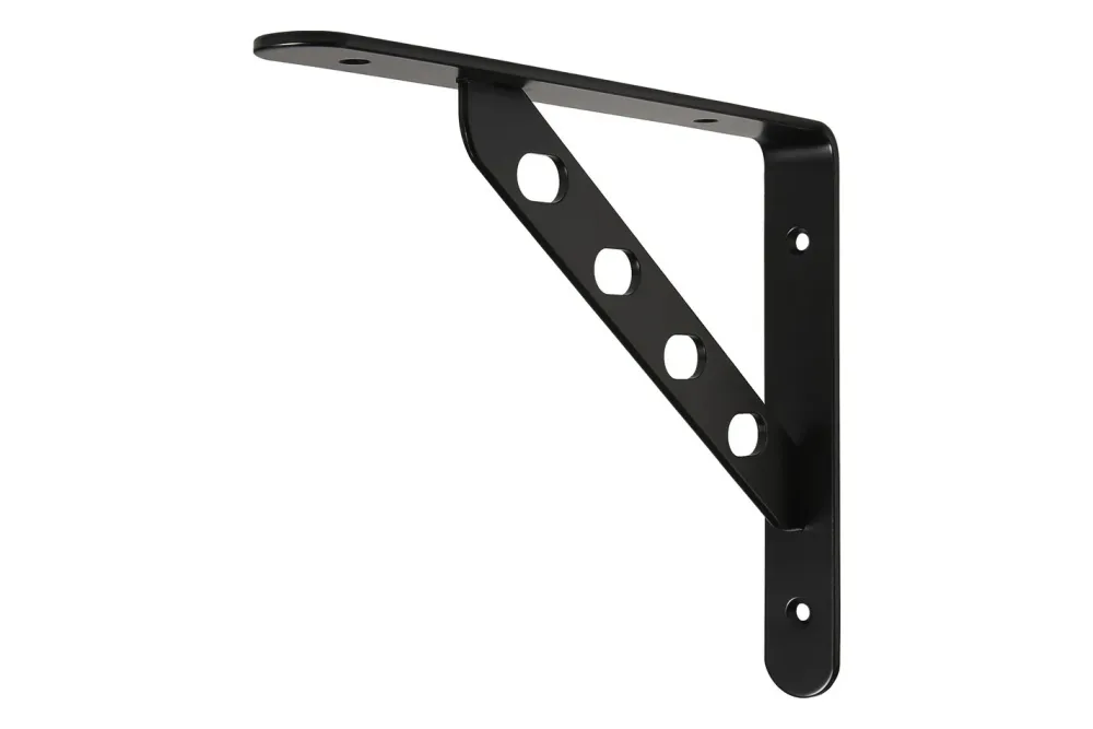 Garderobenkonsole Schwarz | 25 × 3 cm | max. 200 kg