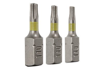 Wolfcraft Torx-Bit T 10 S2-Stahl gestrahlt, zähhart C 6.3 3 St.