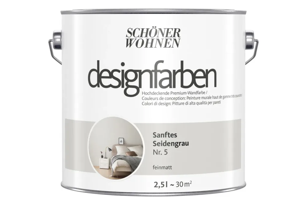Schöner Wohnen Premium-Dispersion Designfarbe Grau | 2.5 l