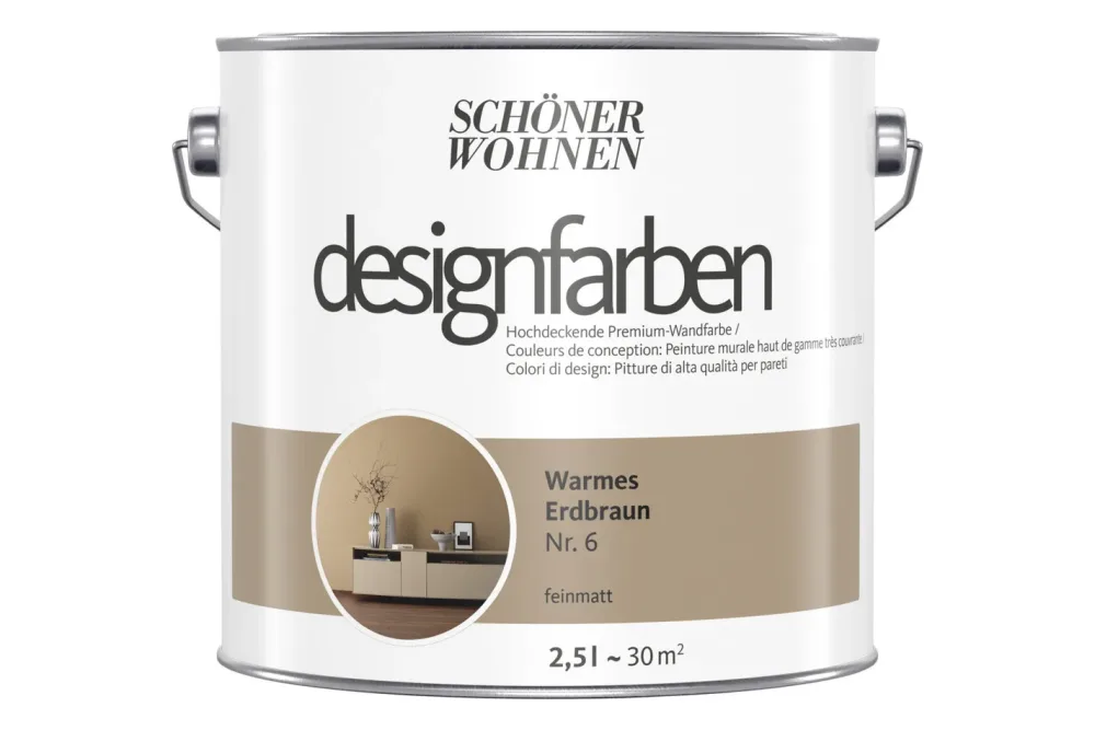 Schöner Wohnen Premium-Dispersion Designfarbe Braun | 2.5 l