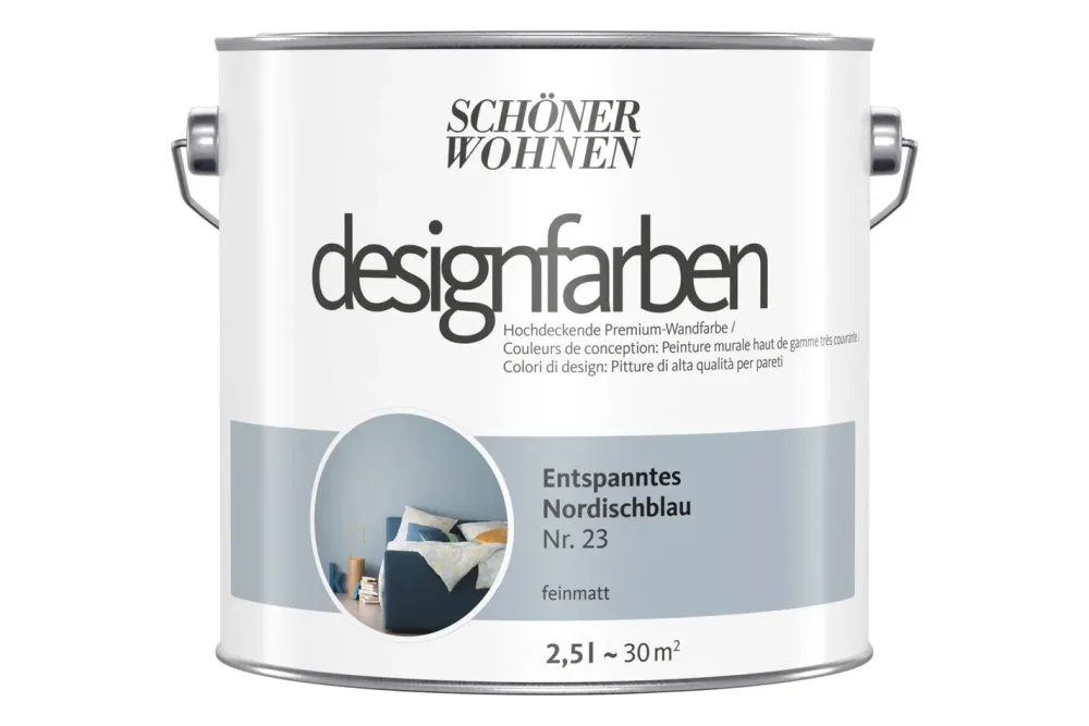 Schöner Wohnen Farbige Premium-Dispersion Designfarben Blau | 2.5 l