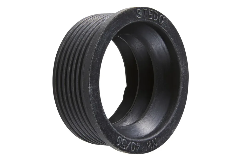 Ablaufverbinder Gummi Schwarz