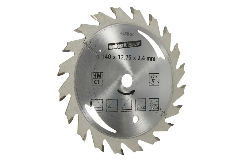 Wolfcraft Kreissägeblatt Hartmetall | 20 Zähne | ⌀ 14 cm