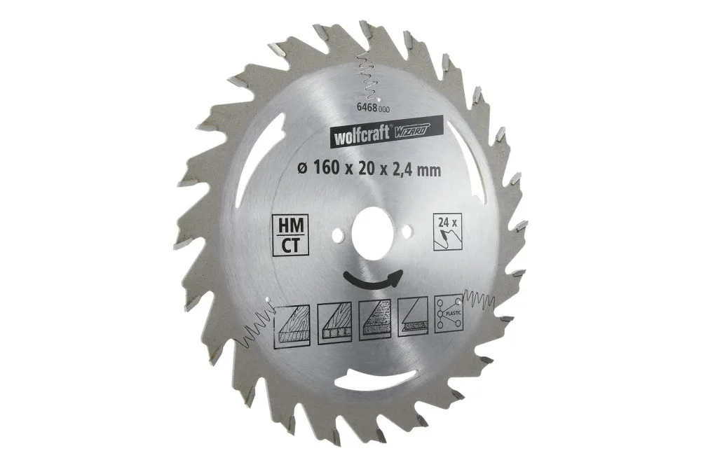 Wolfcraft Kreissägeblatt HM | 160 mm | 24 Zähne